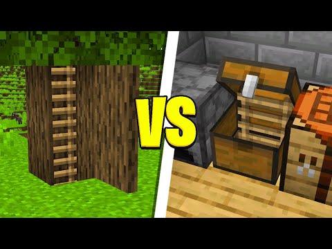 Hvem Kan Bygge Den Flotteste Hemmelige Base I Minecraft Igen!