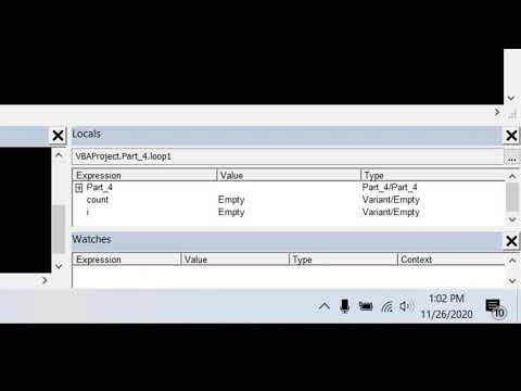 Immediate Local and Watch Windows