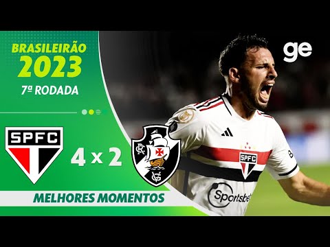 Gols e lances de São Paulo x Vasco da Gama