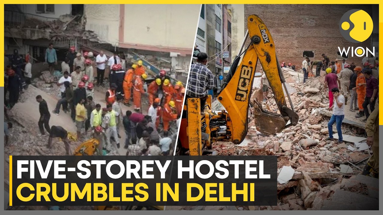 Delhi Building Collapse | 2 Dead, Several Trapped as Rescue Teams Battle Through Rubble