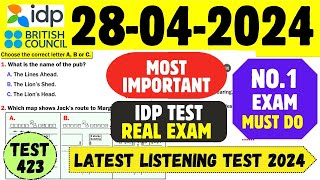 IELTS Listening Practice Test 2024 with Answers | 28.04.2024 | Test No - 423