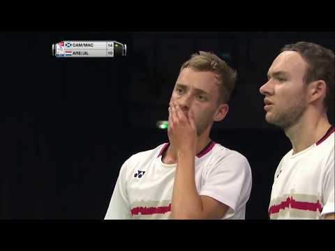 TOTAL BWF World Championships 2017 | Badminton Day 2 M9-MD | Cam/Mac vs Are/Jil
