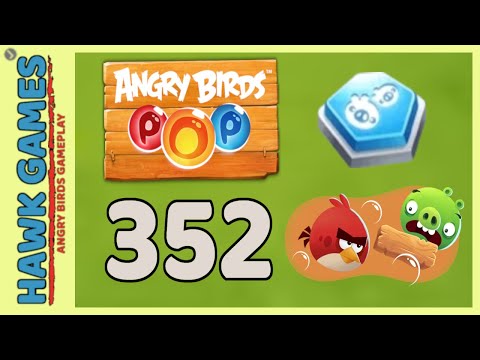 Angry Birds Stella POP Bubble Shooter Level 352 - Walkthrough, No Boosters
