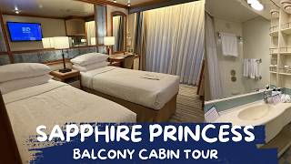SAPPHIRE PRINCESS Balcony Stateroom | Cabin B247 | Full Cabin tour