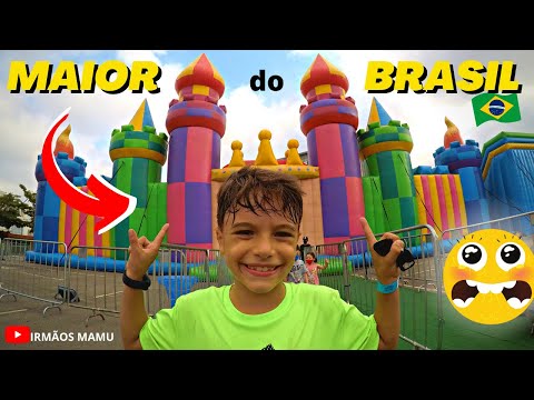 🟢BRINCANDO NO MAIOR PULA PULA DA AMÉRICA LATINA 🏰 CASTELO INFLÁVEL GIGANTE🏰