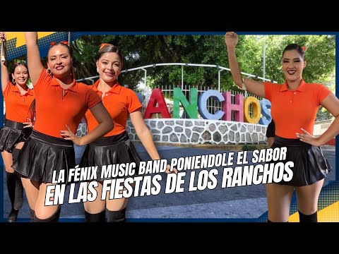 La Fénix Music Band poniendole sabor y alegría en las fiestas de San Antonio Los Rachos,Chalatenango