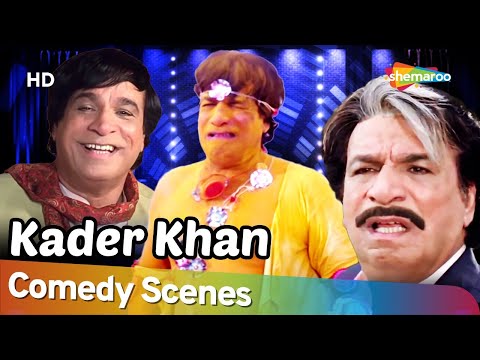 Best of Comedy Scenes Kader Khan | Superhit Movie Dulhe Raja - Chhote Sarkar - Aag