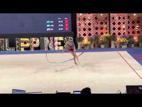 Rakhimova Yosmina (UZB) Ribbon Final Rhythmic Gymnastics Asian Championships 2023