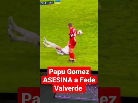 Papu Gomez, le pega brutalmente a Fede Valverde