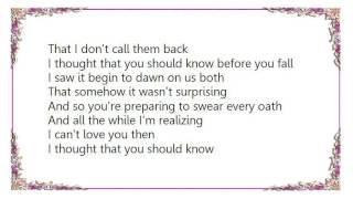 Vienna Teng - I Don&#39;t Feel So Well Lyrics