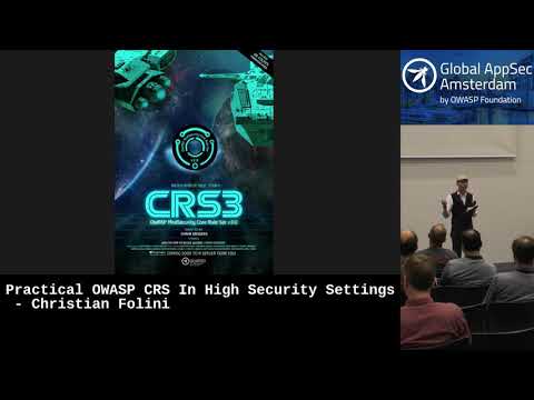 Image thumbnail for talk Practical OWASP CRS In High Security Settings