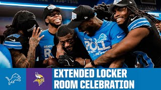Extended cut 🎬 Lions vs. Vikings postgame locker room celebration