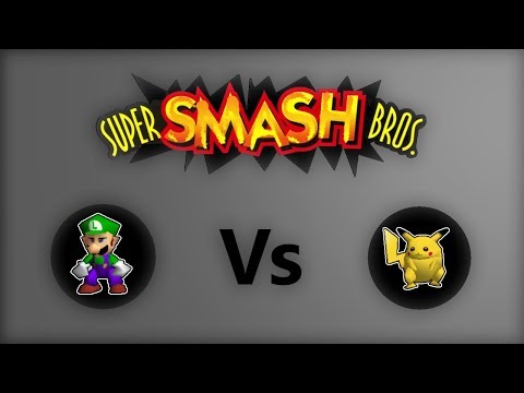 Super Smash Bros 64 (luigi vs. pikachu)