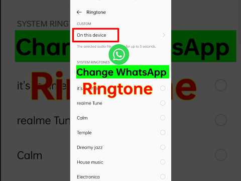 how to change whatsapp calls ringtone On this device | change whatsapp calls ringtone #shorts