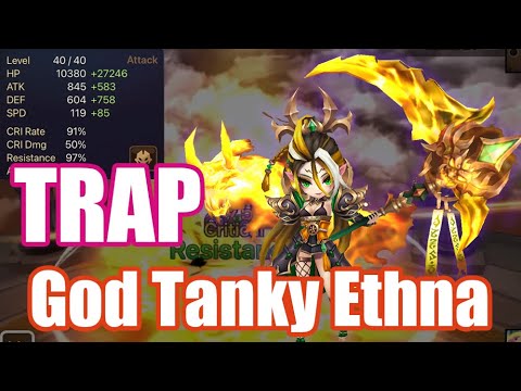 【Summoners War | Curry's RTA】The power Ethna, this is TRAP! she is hyper tanky and resis!!