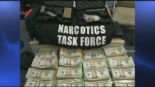 Cash and 80 pounds of pot seized in multi-state drug bust