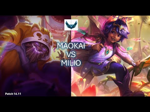 MAOKAI & Draven vs MILIO & Xayah (Support) | EUNE Platinum | 14.11 | Gameplay & Review