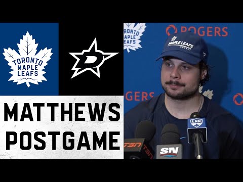 Auston Matthews Post Game ' Toronto Maple Leafs at Dallas Stars ' April 7, 2022
