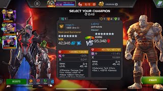 AW Season 59. Vox vs Korg on Node 12 Strike Counter / Sixth Sense #mcoc