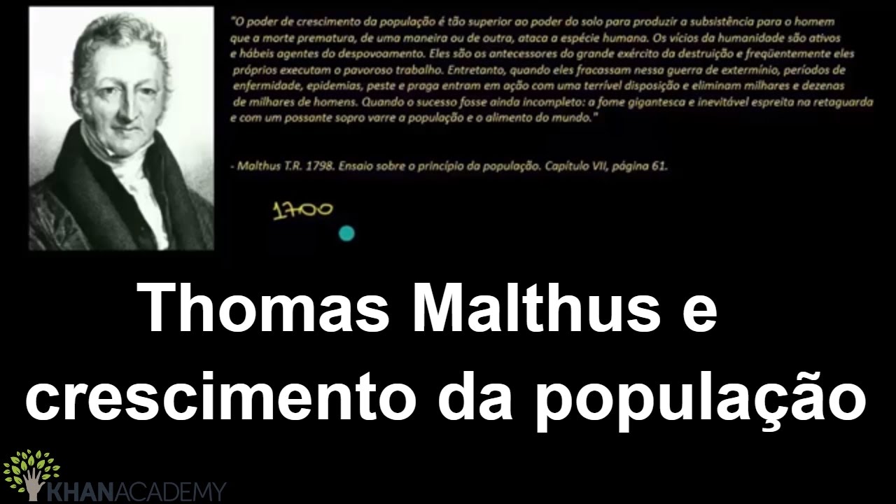 Thomas Malthus e crescimento da população | Biologia | Khan Academy