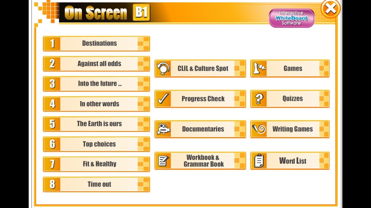 On Screen B1 demo of IWB software by Express Publishing