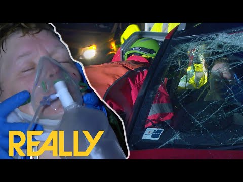 Woman Has Major Signs Of Brain Injury After Car Accident | Helicopter ER