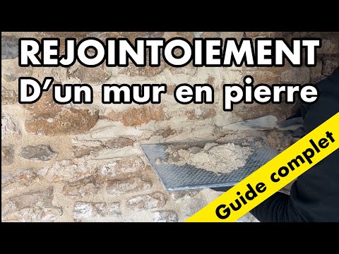 Rejointoiement d'un mur en pierre à la chaux aérienne, étape par étape. Ep.1 « La grangette »