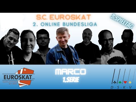 Skat 1. Online Bundesliga im DSKV 3. Spieltag es spielen Eddi, Thomas, Martin & ich !!!