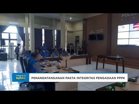 PENANDATANGANAN PAKTA INTEGRITAS PENGADAAN PPPK DI POLDA BENGKULU