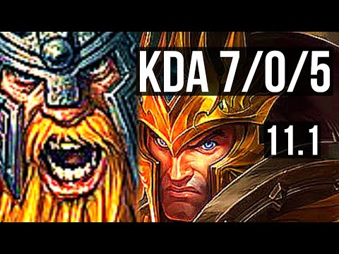 OLAF vs JARVAN IV (JUNGLE) | 7/0/5, 69% winrate, Rank 6 Olaf, Godlike | NA Grandmaster | v11.1