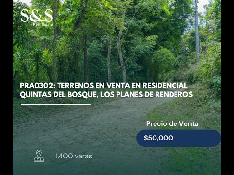 PRA0302: Terrenos en Venta en Residencial Quintas del Bosque