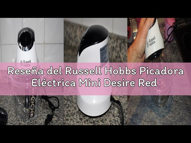 Vídeo relacionado con Russell Hobbs Picadora Eléctrica Mini Desire Red (Cuenco de vidrio de 500 ml, Cuchillas Inox de 2 puntas, 350 W Max, Botón One-Touch, Para frutas, verduras y carne) 27132-56