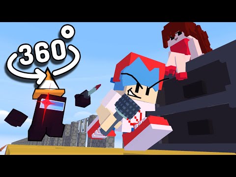 FNF VS IMPOSTOR V4 - Danger | Minecraft 360° VR Animation