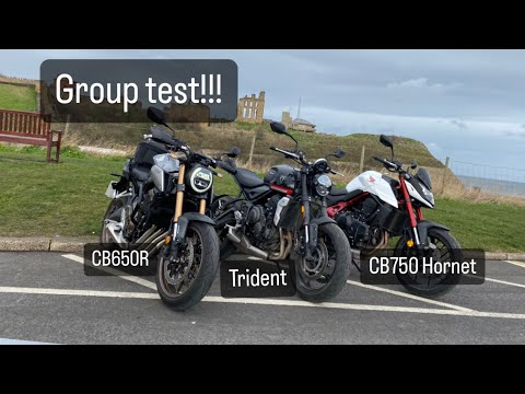 Group Test!! CB750 Hornet CB650R and Trident