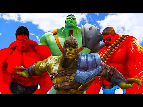 WORLD WAR HULK | RED HULK VS GLADIATOR HULK & HULK RAGNAROK - EPIC BATTLE