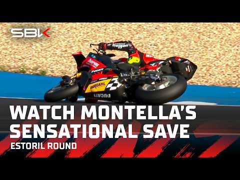 UNBELIEVABLE: Montella pulls of an incredible save during FP3 😳 | 2026 #EstorilWorldSBK 🇵🇹