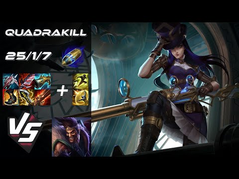 BOTTOM Caitlyn vs Draven [QUADRAKILL] - EU Grandmaster Patch 25.24