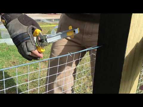 How to attach shade cloth to fence with hog ring pliers kit