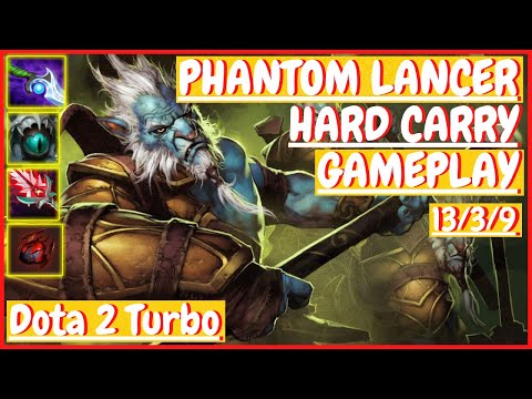Phantom Lancer 13/3/9 [HARD CARRY] [Gameplay DOTA 2 Turbo] 7.31