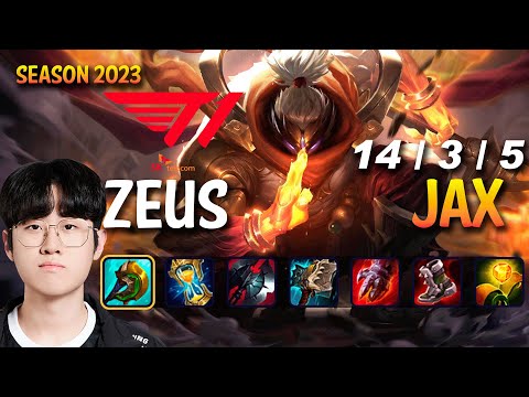 T1 Zeus JAX vs AKSHAN Mid - Patch 13.13 KR Ranked