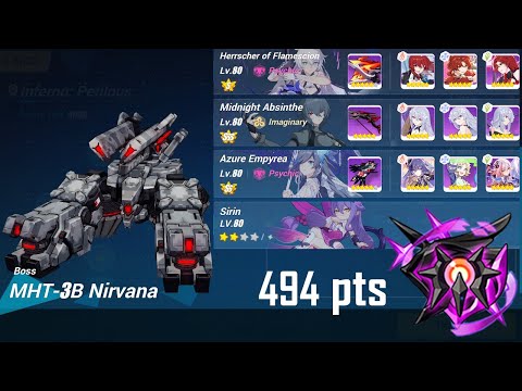 [Honkai Impact 3] Ex-Abyss Nirvana (D452) - MHT-3B Nirvana 494 pts HoF (S0) | Full Run (5.8)