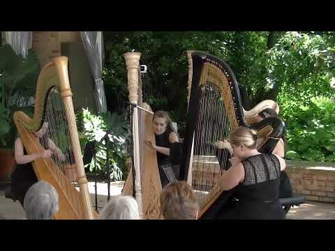 Chicago Harp Quartet performs at the Chicago Botanic Garden, July 2014