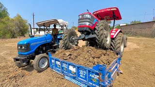 Power Test of All Tractor without Tyres in Loaded Trolley Mahindra Arjun Sonalika John Deere Eicher