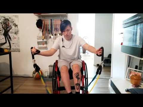 Mobilization training + weight training in a wheelchair