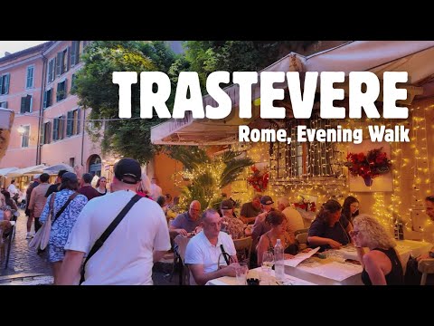 TRASTEVERE, Rome 🇮🇹 | The Most Vibrant Neighborhood at Night | 4K