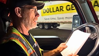 Early Morning Delivery at Dollar General Distribution Center - Life of a Truck Driver