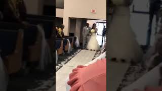 Bride sings to groom