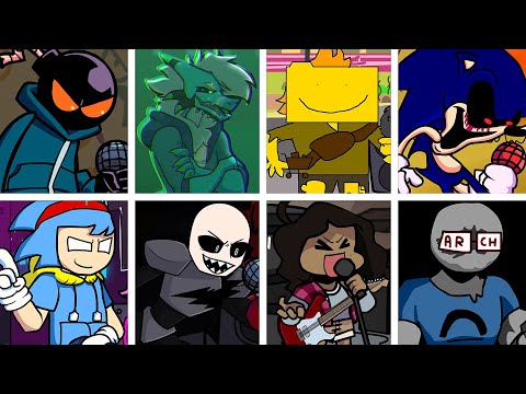 Overhead but Every Turn a Different Character Sings 🎶 (FNF Overhead but Everyone Sings It)