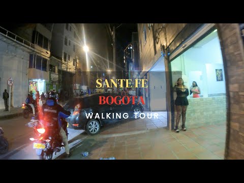Bogota, Colombia Redlight District Santa Fe Walking Tour 🇨🇴 - 4k