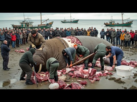 Arctic White Sea Survival Hunt – Walrus Hunting and Butchering Journey!